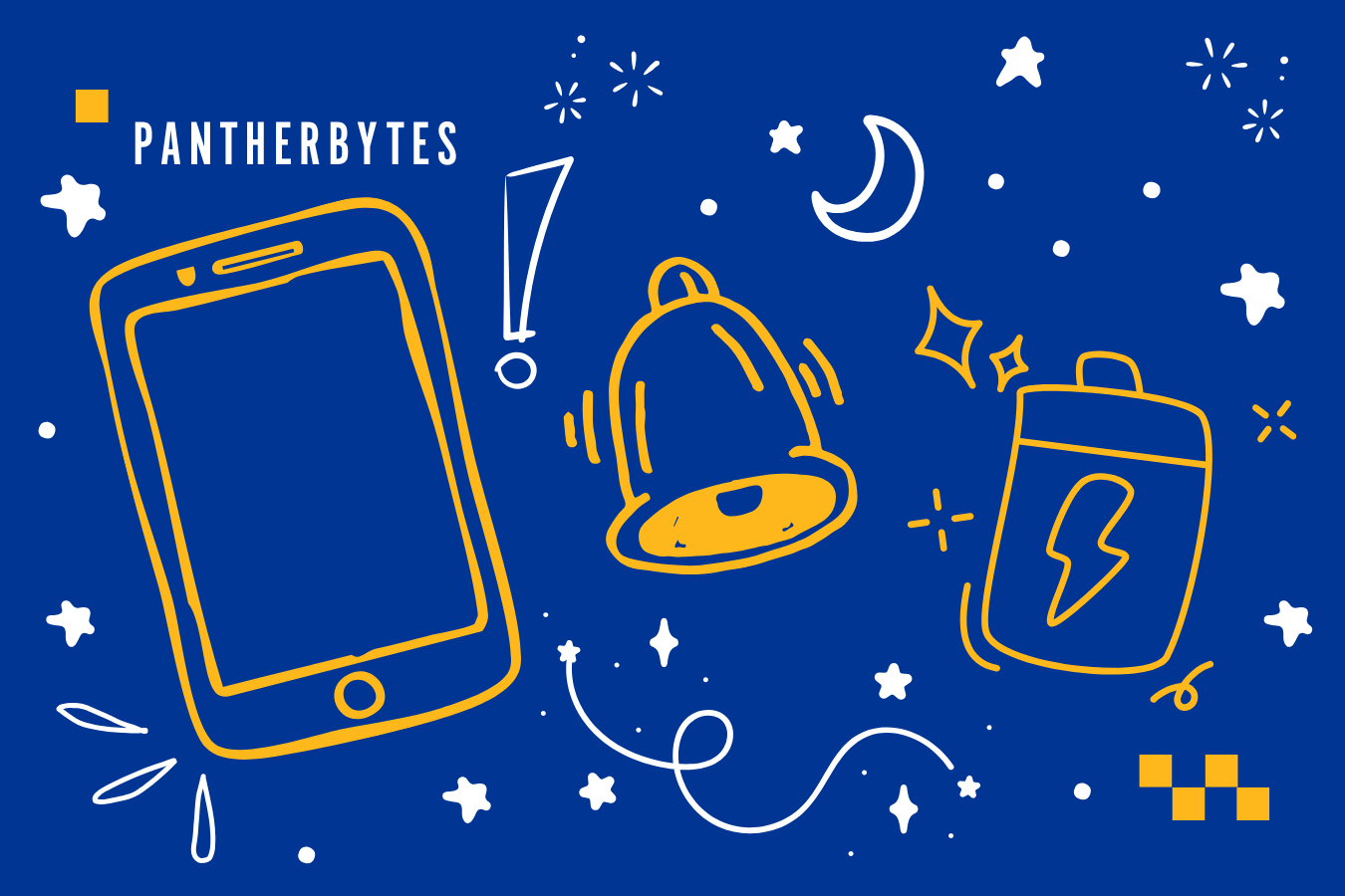 phone and notification in doodle style